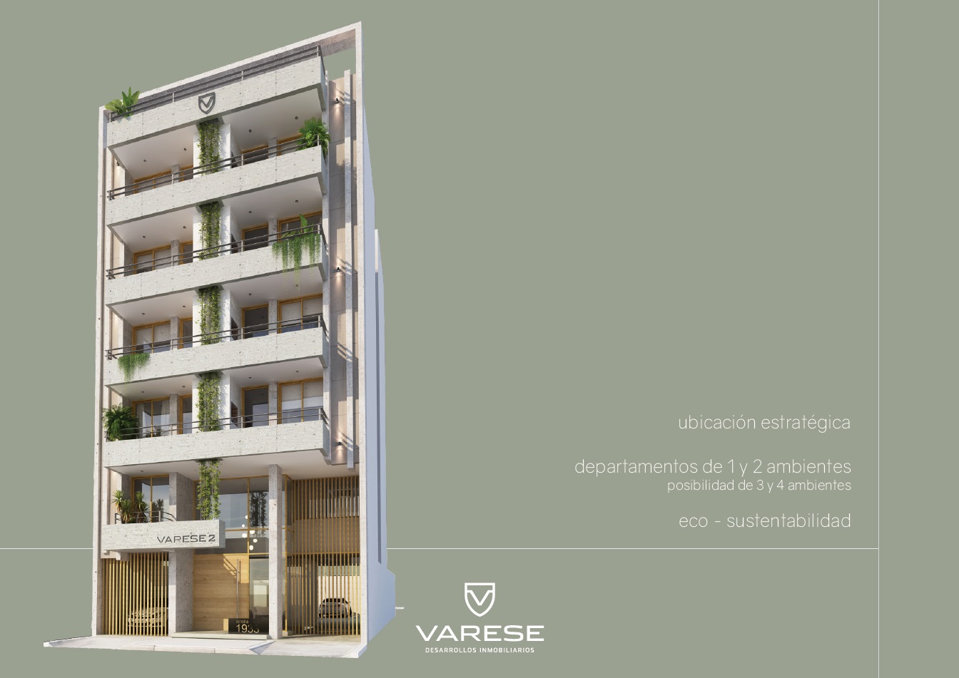 En venta. Edificio Varese II. Departamentos de 1,2,3 y 4 ambientes. Posibilidad de terrazas propias. Zona Chauvin 